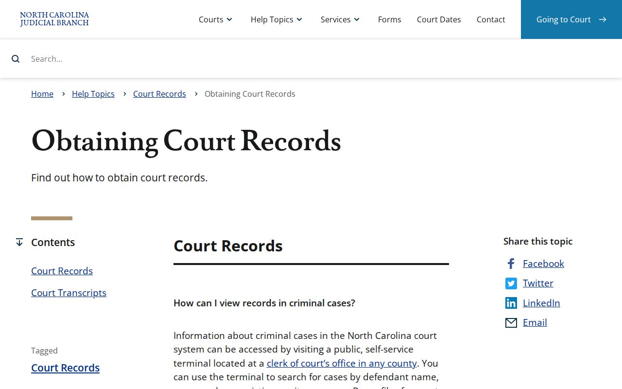 Currituck County criminal court record access channels
