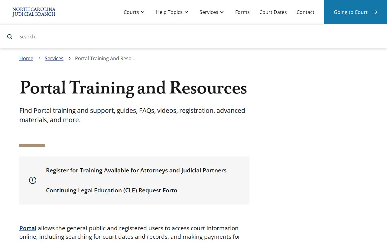 Currituck County criminal court case Portal search guide
